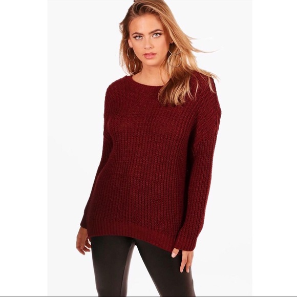 ♦️ON SALE♦️ Strappy Back Chunky Knit Sweater - Picture 2 of 4